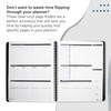 Planner Pad Spiral Bound Page Finder Combo Pack, Executive Size,