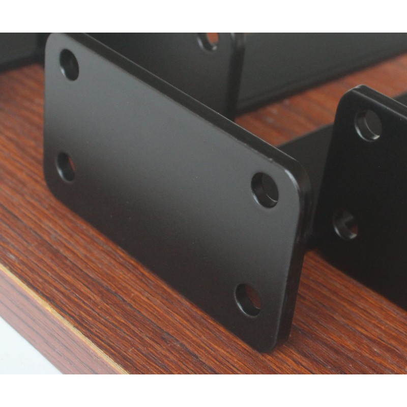 4 Pack - 5 inch Black Hidden L Shelf Bracket
