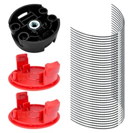 F016800431 Replacement Trimmer Line for Bosch AFS 23 to 37 Brush Cutters, with F016F04841 Spool Cover and F016F04839 Cutting Head, 37cm × 3.5mm (40line + 2cover + 1head)