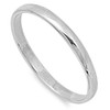 Sterling Silver Wedding 2mm Band Plain Comfort Fit Ring Solid