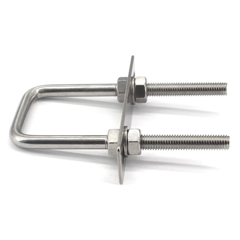 M8x50x100mm 304 Stainless Steel Square U Bolts with Hex Nuts