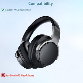 ANC8 Ear Pads, HAIZEEN Ear Pads Compatible with Ausdom ANC8 ANC 8 Headphones Ear Pads Replacement Cushion (Soft Fabric/High Quality Foam)