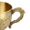 Brass Tea Cup Exquisite Embossed Patterns Retro European Small Coffee
