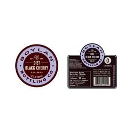 Boylan Bottling Craft Diet Black Cherry Soda 12oz Glass Bottle (12 Pack, Diet Black Cherry)
