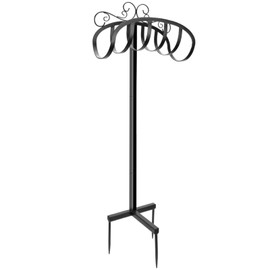 STYDDI Freestanding Garden Hose Hanger, Steel Decorative Water Hose Holder Stand for 125 Feet of 5/8 Inch Thick Hose, Design for Backyard, Lawn, Garden or Home