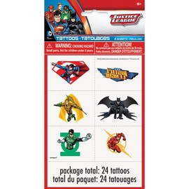 Justice League Tattoos, 24ct