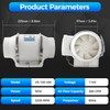 Voltset 4 Inch Duct Fan, Inline Ventilation Exhaust Fan, 280