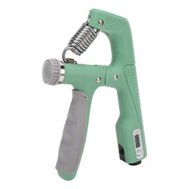 Grip Strength Trainer, Hand Grip Strengthener Grip Trainer TPR PP Steel 10 to 100kg Adjustable Forearm Gripper Hand Grip Strengthener with Electronic Counter for Muscle Recovery (Black) (Green)