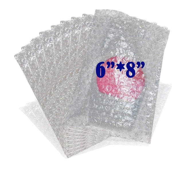 100Pack 6x8 Inch Bubble Out Bags Bubble Pouches Wrap Cushioning