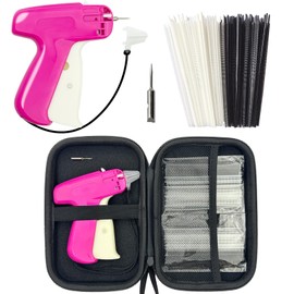 4323pcs Stitch Quick Clothing Fixer Fine Stitch Tagging Gun for Clothing Sewing Micro Tagging Gun with 2 Fine Metal Steel Needles 4320 Tiny Fasteners and Carry Case(Rose)