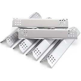 Outdoor Bazaar 6 Pcs Flame Tamers for Nexgrill 6 Burner Heat Shields, Stainless Steel, Non-Stick, Bevel-Designed for Easy Cleaning and Optimal Heat Distribution