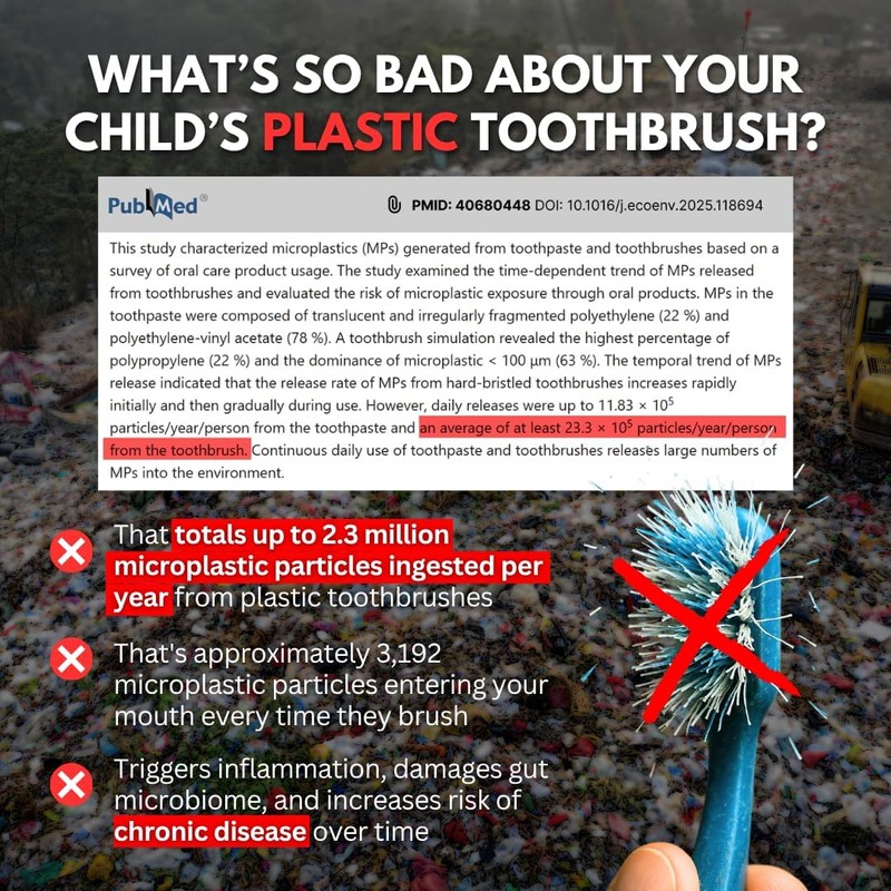 Cepillo de dientes de bambú para niños PRIMALS con cerdas