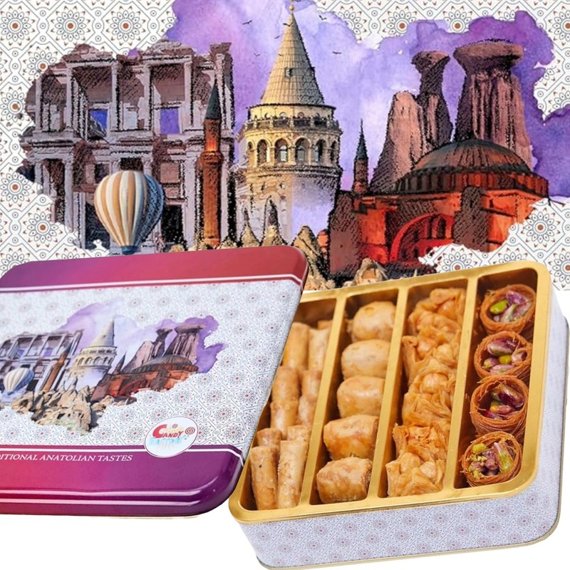 Sarah's Candy Factory Assorted 0.5 Lb Premium Baklava Pastry Gift