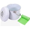 ANBAR 1 Gallon Kitchen Compost Bin Bucket Complete with Silicone
