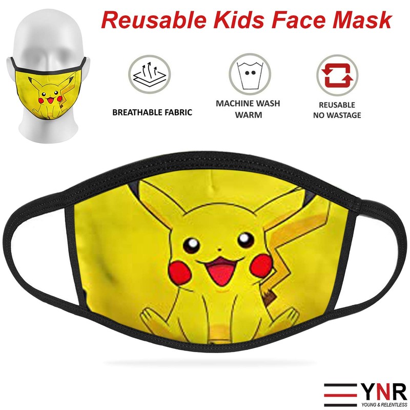 YNR Kids Boys Girls Face Mask Washable Breathable Reusable Mouth