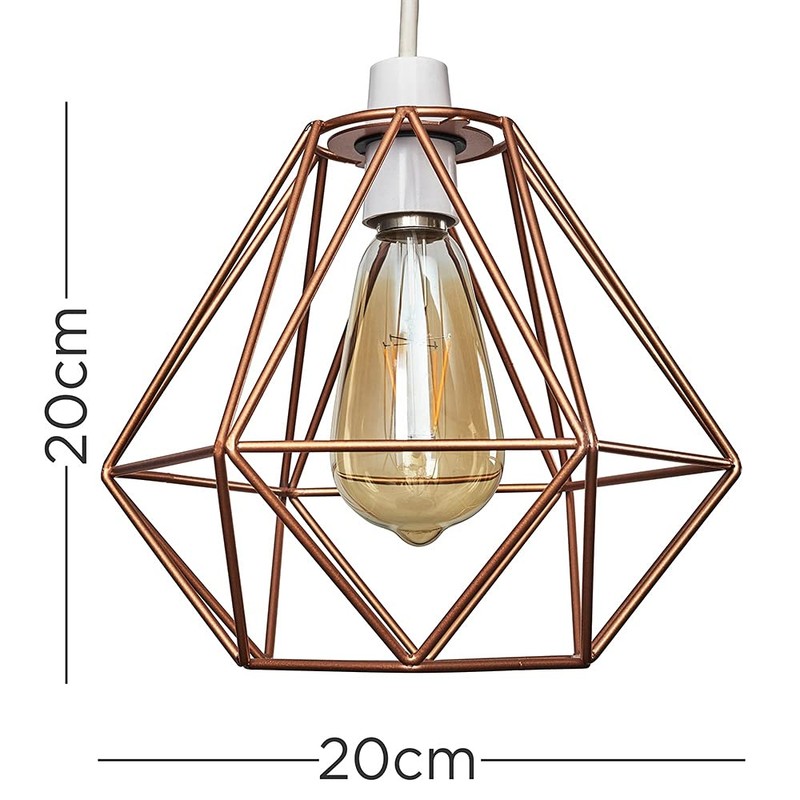 MiniSun Diablo Copper Wire Frame Non Electric Pendant Shade