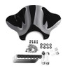 Universal Motorcycle Cruiser Windshield Windscreen With Mounting Kit (Black)