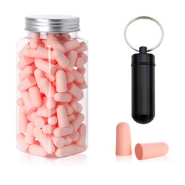 BORISCA Ear Plugs for Sleeping, Sleeping Ear Plugs 38 dB Highest Snr 60 Pairs, Ear Plugs Reusable Ear Plugs Foam Earplugs Pink Ohropax Soft Ear Plugs for Sleeping Soft