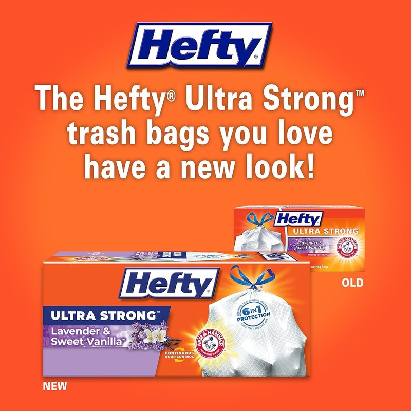 Hefty Ultra Strong Tall Kitchen Trash Bags, Lavender & Sweet