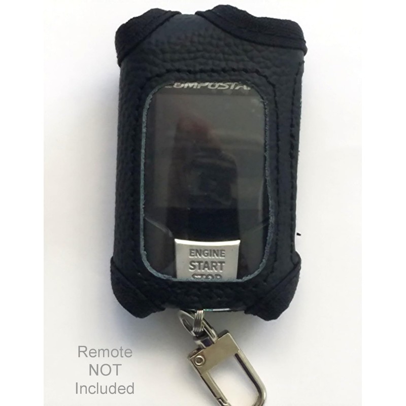 Alarm-Mate Black Leather Cover for Compustar 2WQ9R-FM Remote Control Transmitter