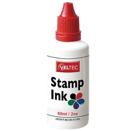 Veltec S-81 Premium Stamp Refill Ink for Self-Inking and Rubber Stamp Pads – 2 oz (Red)