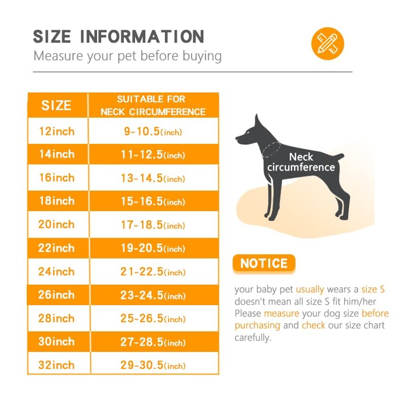 DAFUMOLOUS Collars Martingale Collar Adjustable Collar (18 inch，3.0mm)