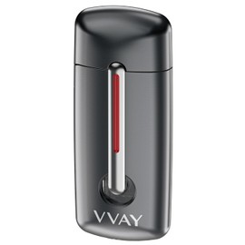 VVAY Windproof Jet Flame Lighter, Red Flame, Butane Refillable, Sold Without Gas