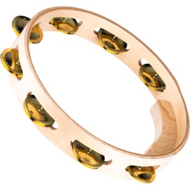 Meinl Percussion Artisan Wood Tambourine - 1-reihiges Tamburin - Durchmesser 10 Zoll - Ahorn / Messing, Natur (AE-MTA1B)