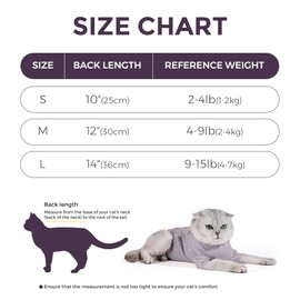 Dotoner Cat Surgery Recovery Suit for Female Male Anti-Licking Pet Surgical Pajamas Long Sleeve Prevent Shedding Cat Spay Recovery Suit&E Collar Alternative Bodysuit for Cats