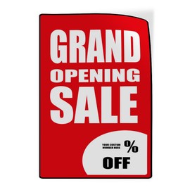 Custom Door Decals Vertical Vinyl Stickers Multiple Sizes Custom Grand Opening Sale Business Industrial Luggage & Bumper Stickers for Cars 18x24Inches