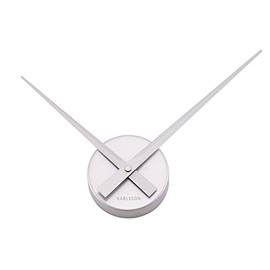 Present Time, Wall clock, Silver, 36 cm l x 12.4 cm x 6 cm h