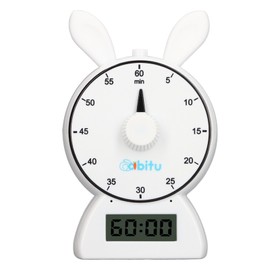 Visual Timer Kids Countdown Cooking Time Management Timer for Home School Supplies Study White