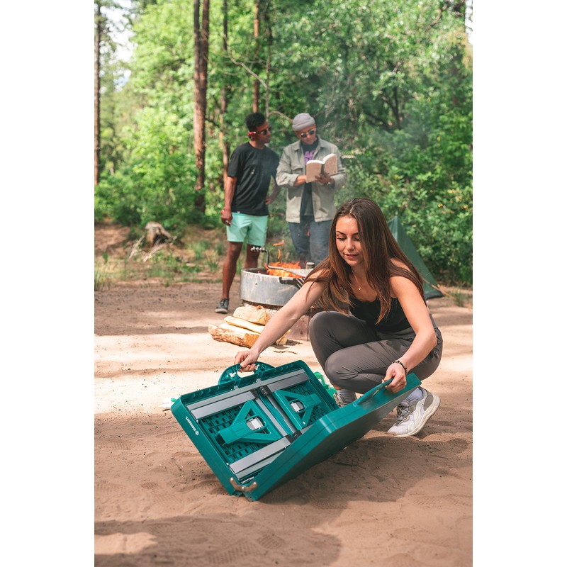 Stansport Picnic Table and Umbrella Combo - Green (G-915)