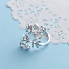 Ivy Leaf Ring for Women S925 Sterling Silver Adjustable Wrap