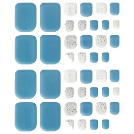 Item Shop Mix Color Pedicure Nail Art Stickers, 2 Pieces, Blue Shine / 잇템샵 믹스컬러 페디큐어 네일 아트 스티커, 2개, 블루샤인