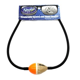 Neckz Floating Sunglass Strap For Men and Women, Ideal for Fishing, Boating, or Swimming, Balsa Wood Float Sunglass Retainer (Black/Orange)