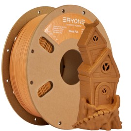 ERYONE Wood PLA Filament 3D Printer PLA Filament 1.75mm +/- 0.03mm, PLA Filament 1KG Cardboard Spool(2.2LBS), Pine Wood