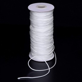 270M/Roll White Braided Shade Lift Blinds Cord- White Polyester Shade Blinds Pull String Rope for Aluminum Blinds Windows, Roman Shade Repair, Gardening Plant & Crafts and DIY Projects.(1.0 mm)