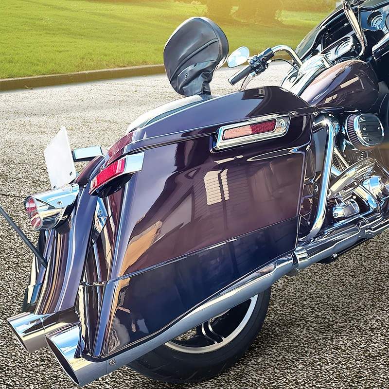 XFMT 4"Hard Stretched Saddlebags Extension Fit For Harley Street Glide