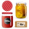 KADAX Jam Jars 540 ml, Preserving Jars with Screw Lids,