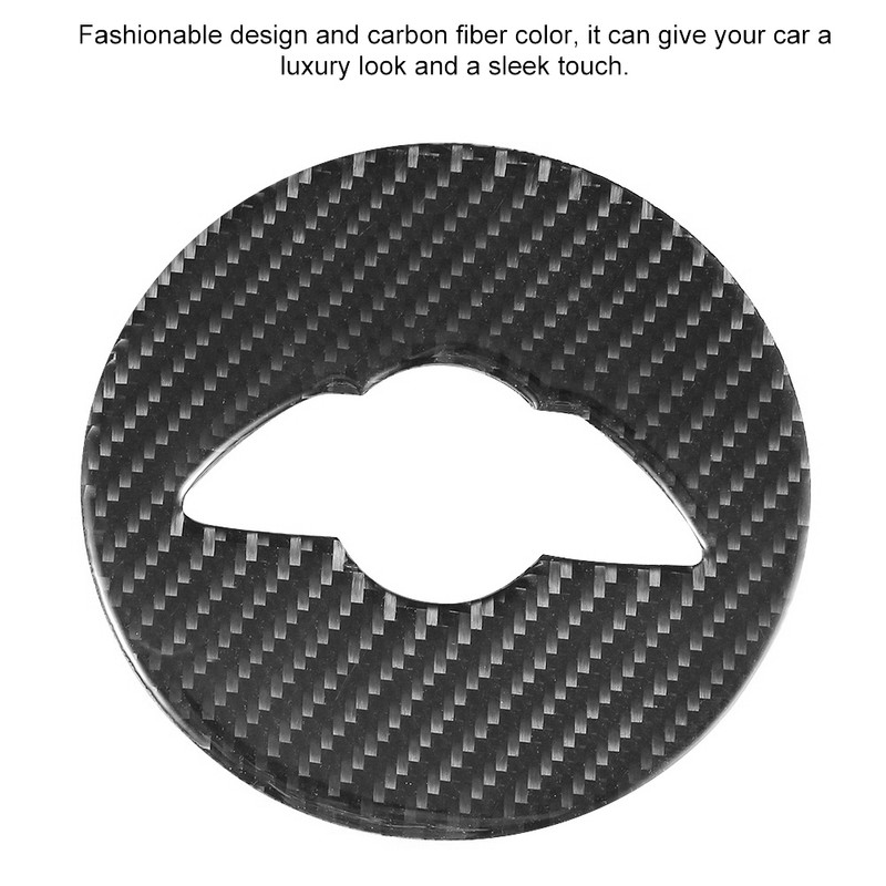 Carbon Fiber Steering Wheel Decoration Trim Decor Emblem Fit for