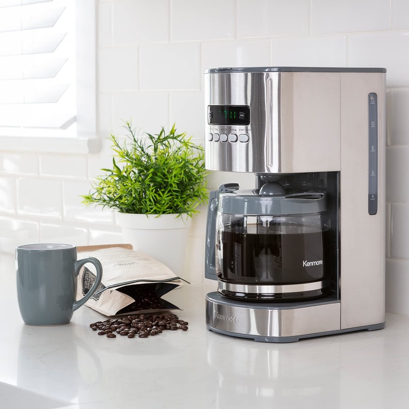 Kenmore Drip Coffee Maker - Programmable Cafe Machine With Glass