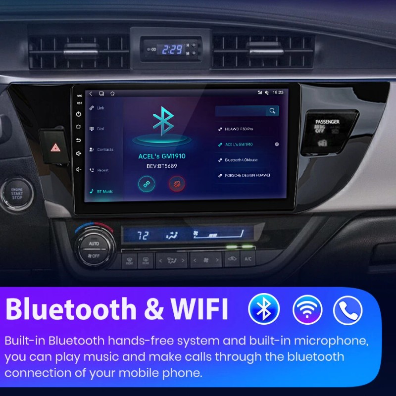 Unbranded Apple Carplay For Toyota Corolla 2014-2016 Android12 Car Stereo