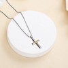 JODEE Crucifix Cross Necklace for Men, Silver Mens Crucifix Necklace,