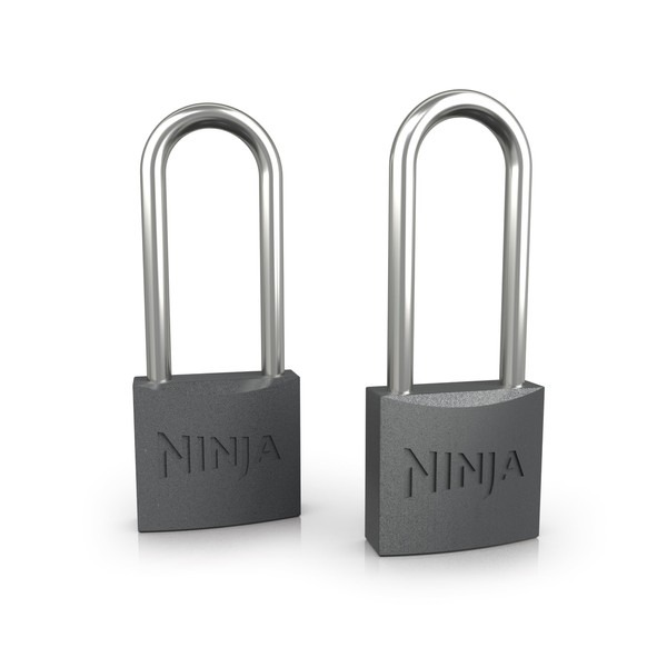 Ninja FrostVault Padlocks, 2-Pack, Durable Heavy Duty Hardened Steel Locks