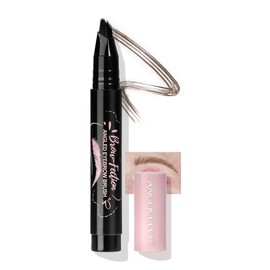 Anglicolor Eyebrow Pen, Angled Brow Brush, Microblading Eyebrow Pencils for Women, Natural Brow Pen, Eyebrow Brush To Hair-Like Strokes Long-Lasting, Waterproof, Smudge-Proof, Easy to Use (01 Brown)