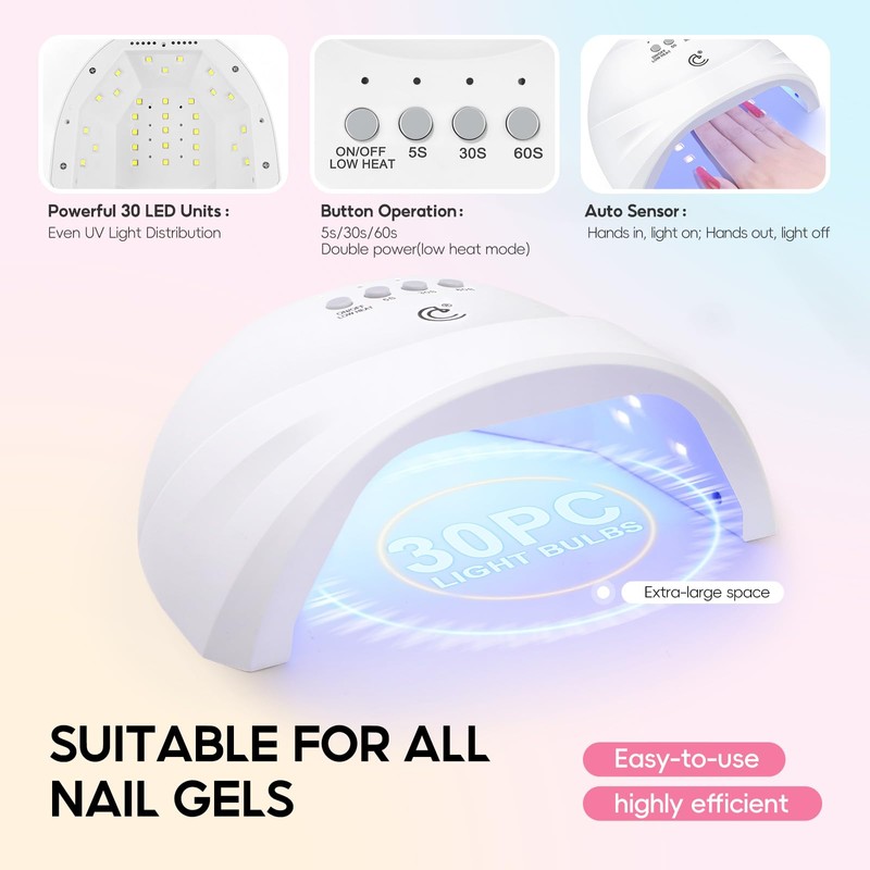 Acrylic Nail Kit for Beginners with Everything Drill and Light