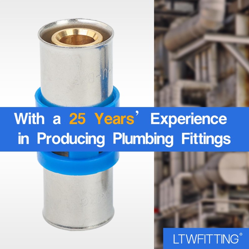 LTWFITTING Press Fitting Coupling 20 mm for Pipe Multilayer Composite
