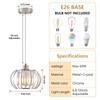 XSDeTu Brushed Nickel Pendant Light Fixtures, Modern Crystal Hanging Ceiling