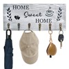 AHYS Key Holder Wall Mount Rustic Home Sweet Home Sign